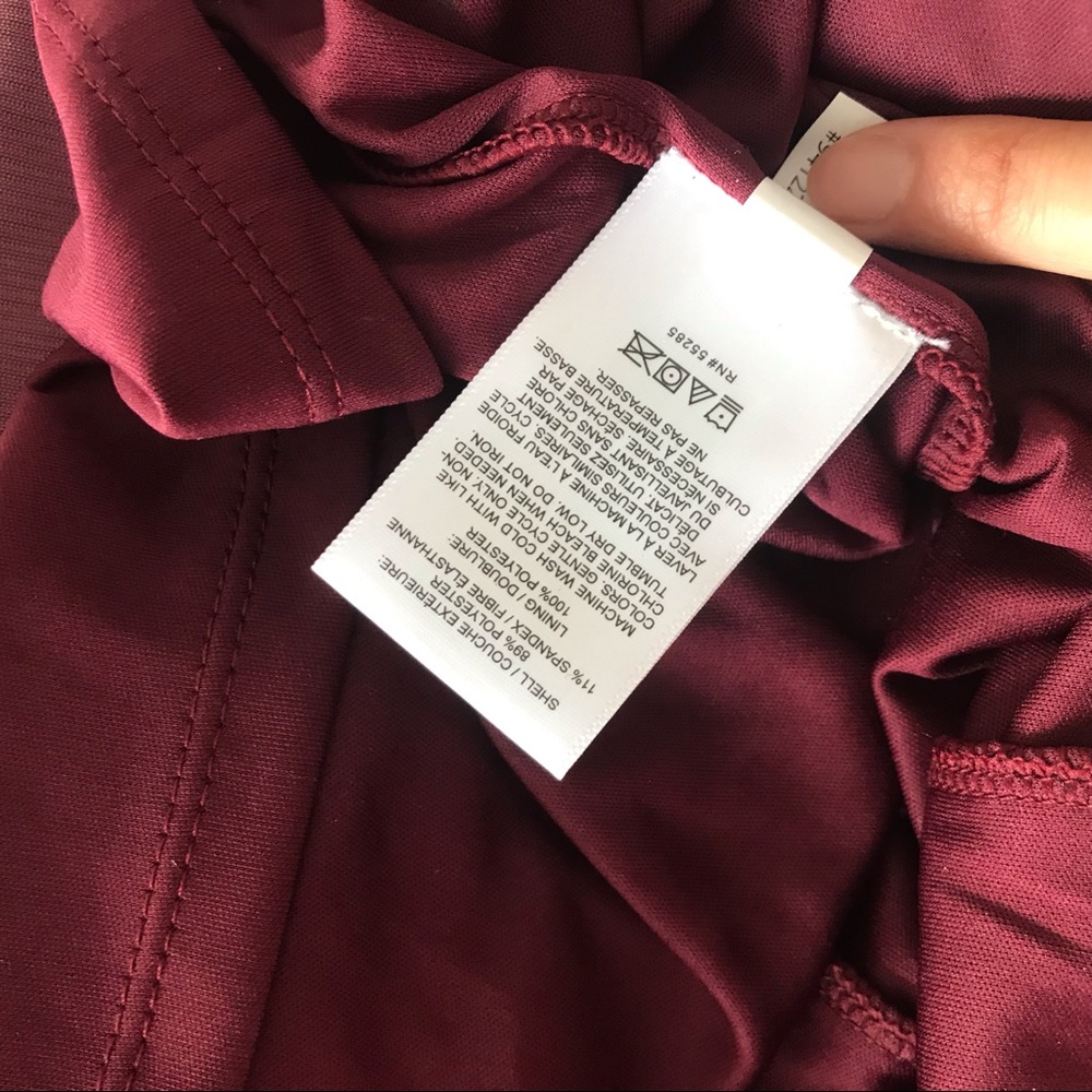 Express Maroon Velvet Squareneck Slip Dress - Picture 5 of 8